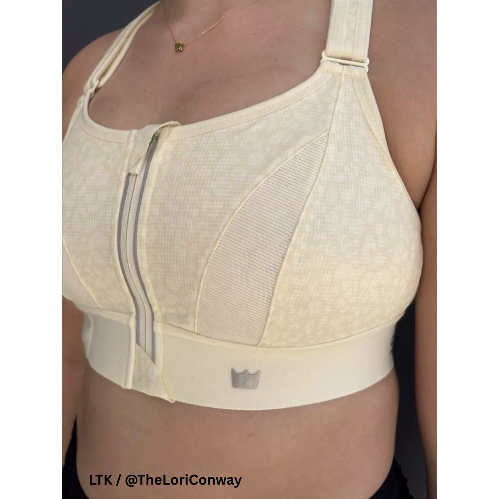 Shefit Ultimate Sports Bra 2Luxe 2X Adjustable Workout Wireless Light Yellow EUC
